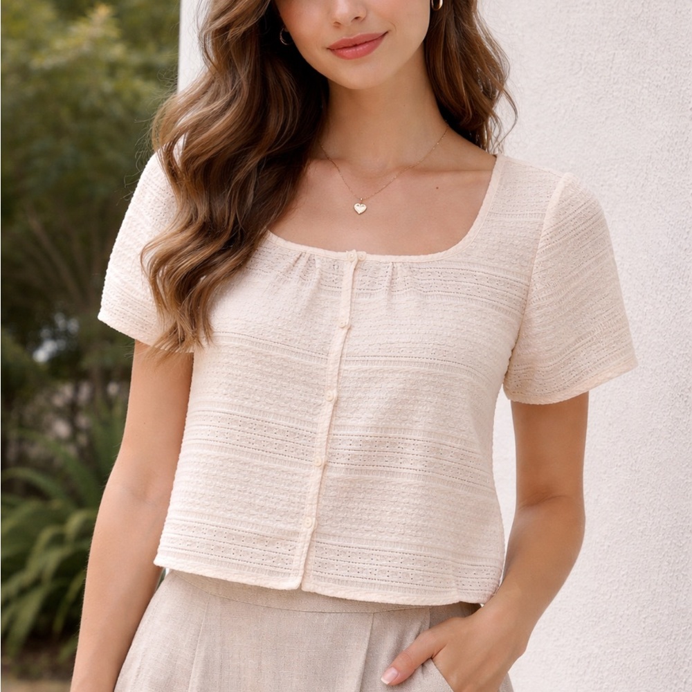 Off white Blouse cottagecore/bohemian spring time wear